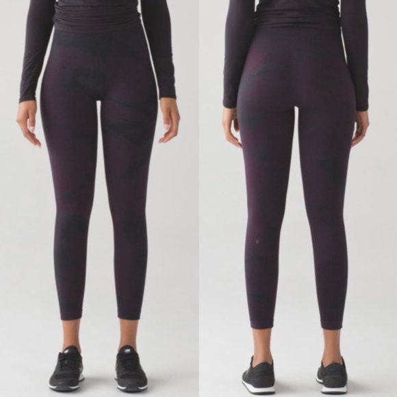 lululemon athletica Pants - Lululemon Flow & Go Tight Black Cherry / Black